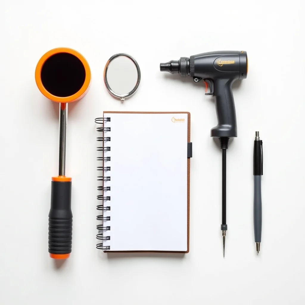 Drainage tools and equipment laid out for a Sheffield blog about drain care